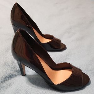 Black Kelly and Katie Open Toe Pumps